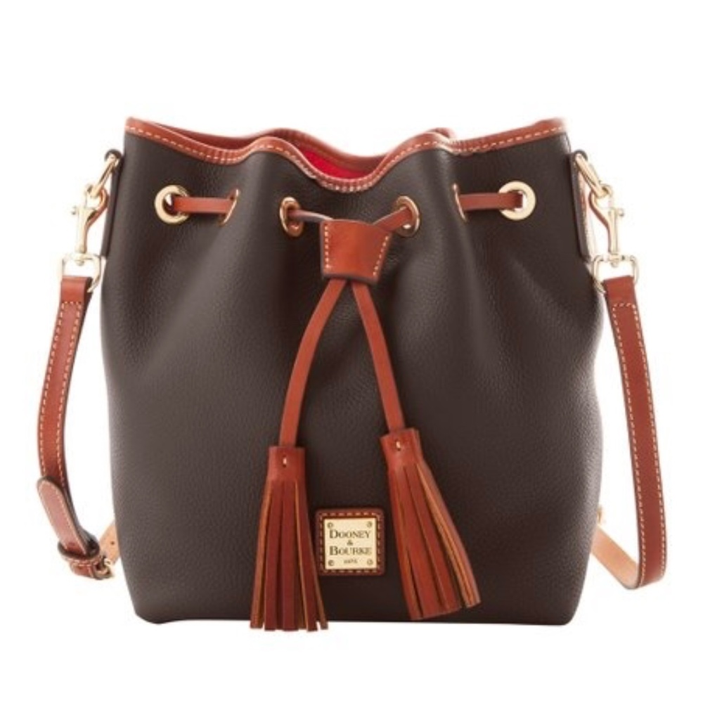 Dooney & Bourke Pebble Leather Bucket/Drawstring Crossbody